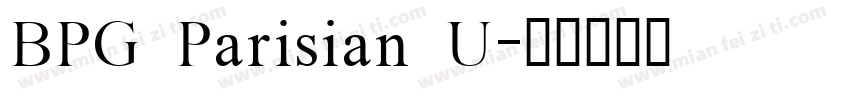BPG Parisian U字体转换